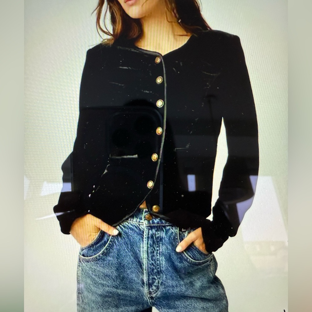 Free People Becky Stretch Velvet Jacket